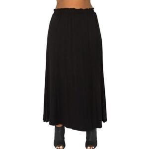 Coin 1804 Women's Elastic Waist Maxi Skirt in Black